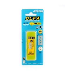 Olfa Pack de 10 Cuchillas de Respuesto para Cutters Olfa SK-10 - Acero Inoxidable