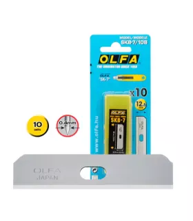 Olfa Pack de 10 Cuchillas de Respuesto para Cutters Olfa SK-7 - Acero Inoxidable