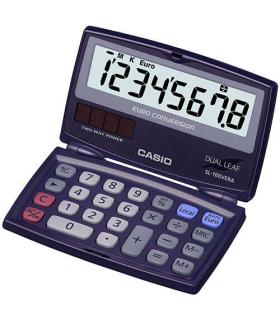 Casio SL-100VERA Calculadora de Bolsillo Tipo Concha - Pantalla LC Extragrande de 8 Digitos - Funcion Conversor de Euros - Color