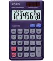 Casio SL-300VERA Calculadora de Bolsillo - Pantalla LC Extragrande de 8 Digitos - Funcion Conversor de Euros - Color Azul Oscuro
