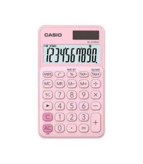 Casio SL-310UC Calculadora de Bolsillo - Calculo de Impuestos - Pantalla LCD de 10 Digitos - Solar y Pilas - Color Rosa