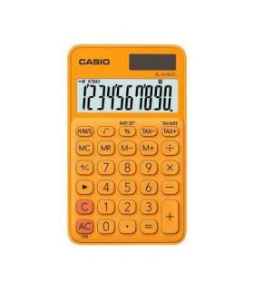 Casio SL-310UC Calculadora de Bolsillo - Calculo de Impuestos - Pantalla LCD de 10 Digitos - Solar y Pilas - Color Naranja