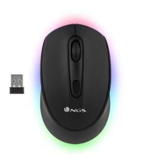 NGS Smog-RB Raton Inalambrico USB Bluetooth 2400dpi - Iluminacion LED RGB - 3 Botones - Uso Ambidiestro