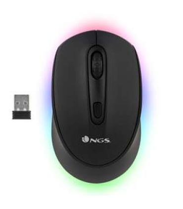 NGS Smog-RB Raton Inalambrico USB Bluetooth 2400dpi - Iluminacion LED RGB - 3 Botones - Uso Ambidiestro