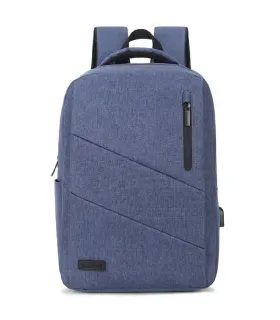 Subblim Mochila para portátil City Backpack - 15,6" - Compartimento acolchado - Resistente al agua - Puerto USB - Color Azul