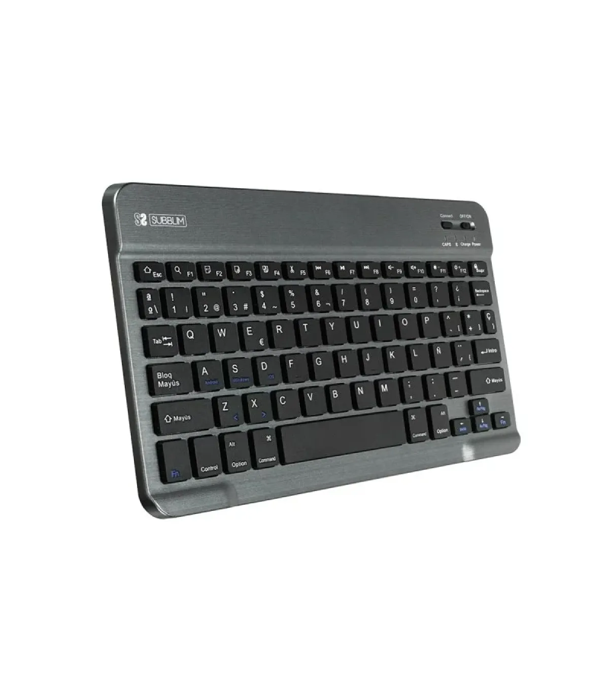 Subblim Teclado ultrafino SMART BT - Diseño compacto y elegante - Teclas de alta precisión - Batería Li-ion recargable - Ahorro.