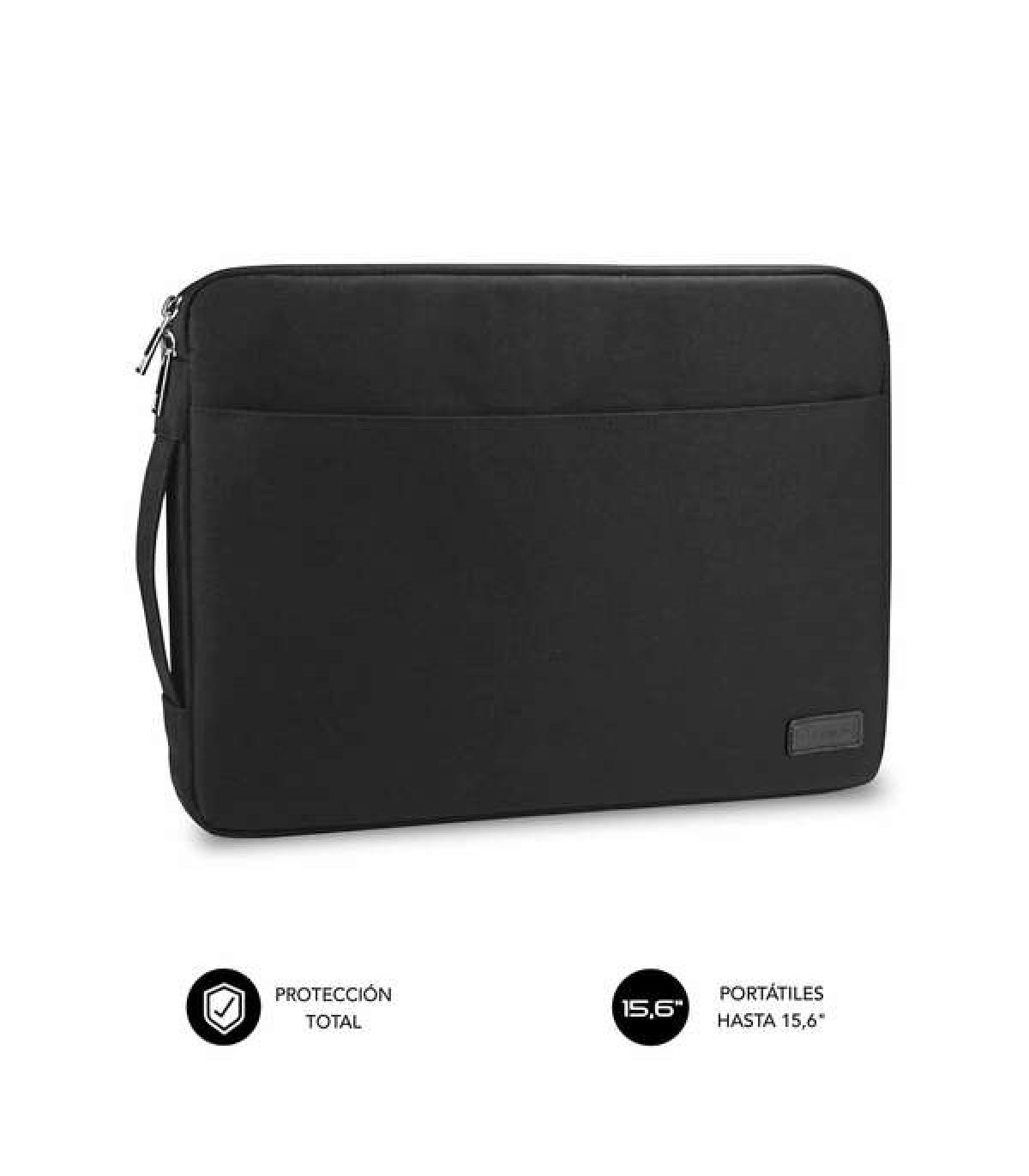 Subblim Funda Urban 15,6" - Proteccion Elegante y Funcional - Tela de Poliester 600D - Interior Acolchado de Foam - Color Negro