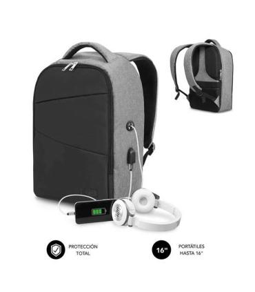 Subblim Mochila Antirrobo para Portatiles 15,6" - Departamento Independiente - Espacio Acolchado - Air Padding - Doble Cremaller