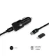 Subblim Cargador Coche Dual PD20W+QC3.0+C to C/Lightning cable - Carga Rápida - 2 Puertos USB C + USB A - Cable USB C reversible
