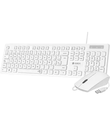 Subblim Combo Business Slim Silencioso - Teclado y ratón - Ergonómico y resistente a salpicaduras - Conector USB Plug & Play ..