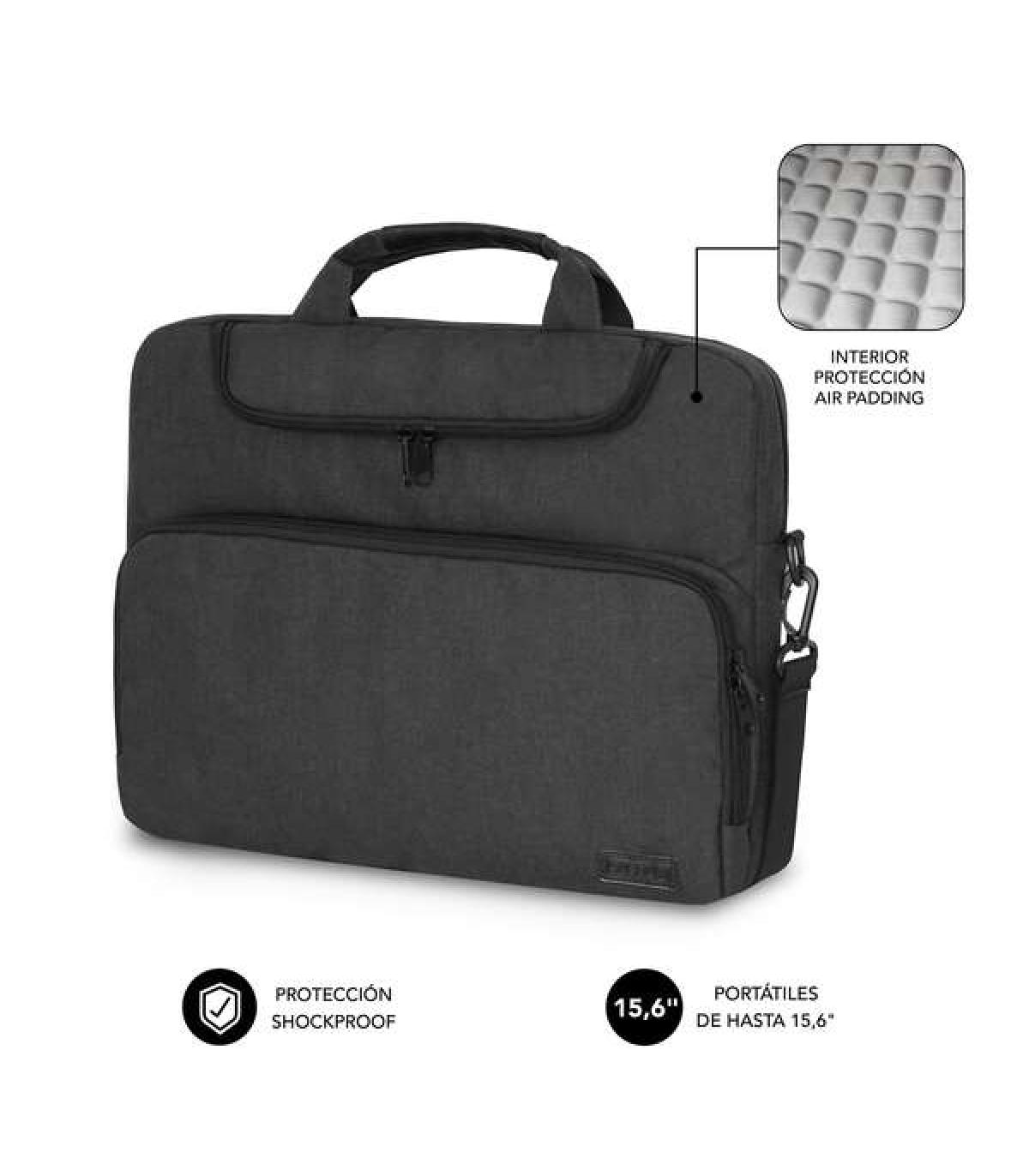 Subblim Maletin para Portatiles de hasta 15.6 Pulgadas - Proteccion Air Padding - Resistente Poliester Oxford - Repelente de Liq