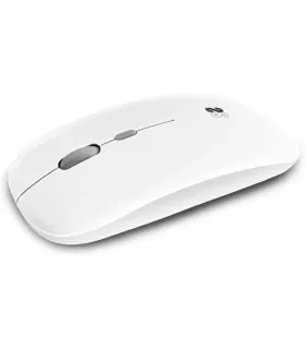 Subblim Ratón Dual Flat - Conexión Dual - Silent Click - Batería Recargable - Rueda de Silicona - Precisión 1600 DPI - Color Bla