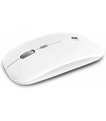 Subblim Ratón Dual Flat - Conexión Dual - Silent Click - Batería Recargable - Rueda de Silicona - Precisión 1600 DPI - Color Bla