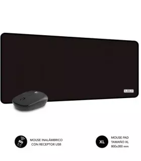 Subblim Alfombrilla de escritorio Harmony - 800x300x2 mm - Resistente al agua - Base antideslizante - Diseño ergonómico - Resolu