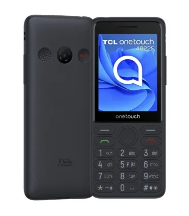 TCL One Touch 4022s Telefono Movil Pantalla 2.8" Bluetooth - Especial para Personas Mayores - Base de Carga - Boton SOS - Color.