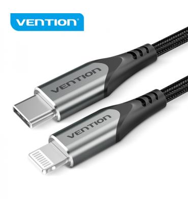 Vention Cable USB-C a Lightning 3A 27W 480Mbps MFi - 1m - Color Gris