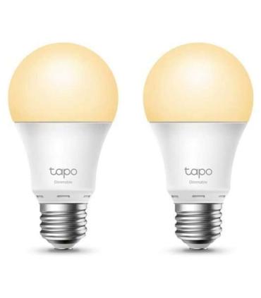 TP-Link Pack de 2 Bombillas Smart Wi-Fi Regulables - Calendario - Control de Voz - Control Remoto - Modo Ausente - 806 lm
