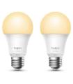 TP-Link Pack de 2 Bombillas Smart Wi-Fi Regulables - Calendario - Control de Voz - Control Remoto - Modo Ausente - 806 lm