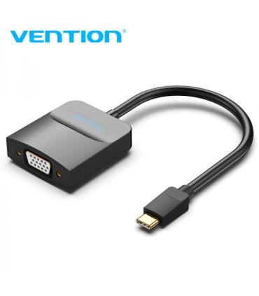 Vention Adaptador USB-C Macho a VGA Hembra - Color Negro