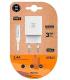 TechOneTech Cargador Doble de Pared + Cable USB-A a USB-C 1m - Recubierto de Nylon Trenzado