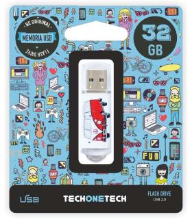 TechOneTech Camper Van Van Memoria USB 2.0 32GB (Pendrive