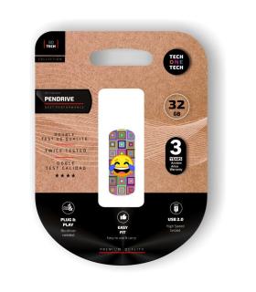 TechOneTech Clip Tech Emoji Me Parto Memoria USB 2.0 32GB (Pendrive