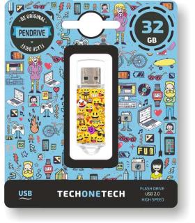 TechOneTech Emojis Memoria USB 2.0 32GB (Pendrive