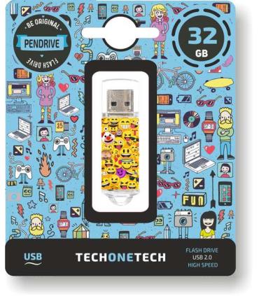 TechOneTech Emojis Memoria USB 2.0 32GB (Pendrive