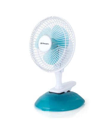 Orbegozo TF 0219 Ventilador 2 en 1 Practico y Seguro - Potencia de 8W - 2 Velocidades de Ventilacion - Tamaño de Aspas de 15cm..
