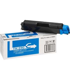 Kyocera TK590 Cyan Cartucho de Toner Original - 1T02KVCNL0/TK590C
