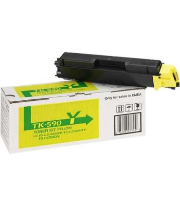 Kyocera TK590 Amarillo Cartucho de Toner Original - 1T02KVANL0/TK590Y