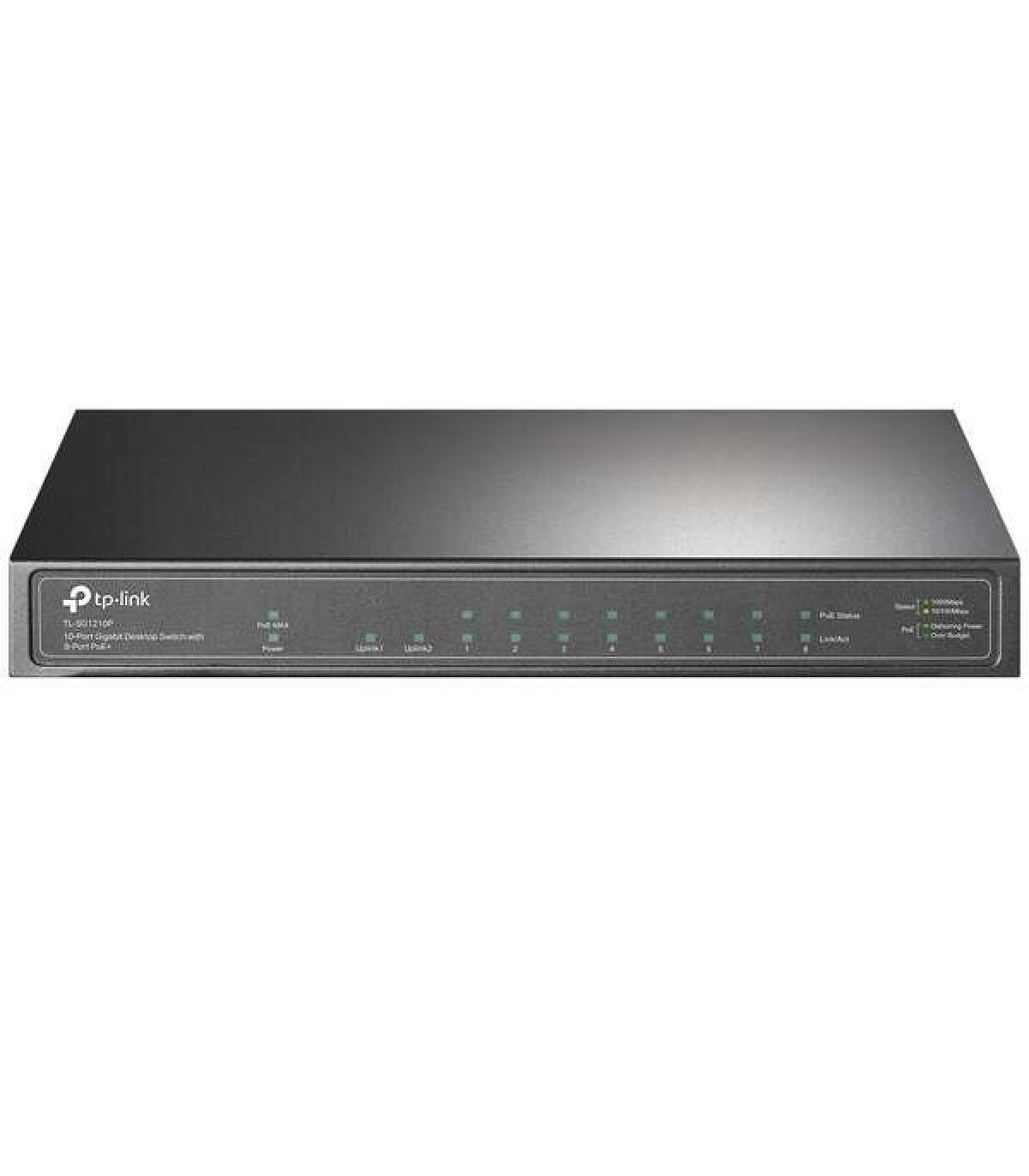 TP-Link Switch Sobremesa - 10 Puertos Gigabit - 8 Puertos PoE