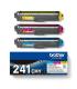 Brother TN241 Pack de 3 Cartuchos de Toner Originales - Cian, Magenta, Amarillo - TN241CMY