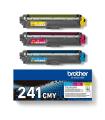 Brother TN241 Pack de 3 Cartuchos de Toner Originales - Cian, Magenta, Amarillo - TN241CMY
