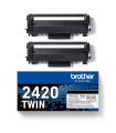 Brother TN2420 Negro Pack de 2 Cartuchos de Toner Originales - TN2420TWIN