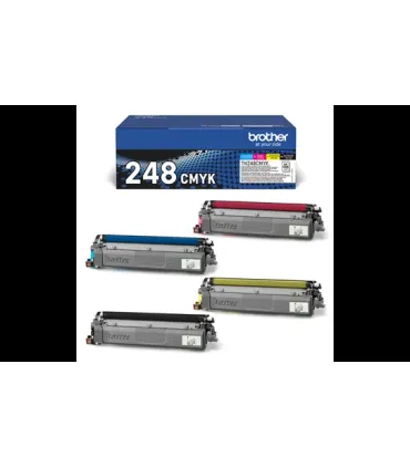 Brother TN248VAL Negro, Amarillo, Magenta y Cyan 4 Cartuchos de Toner Original - TN248VAL