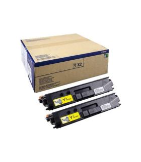 Brother TN329 Amarillo Pack de 2 Cartuchos de Toner Originales - TN329YTWIN