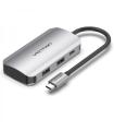 Vention HUB 5 en 1 USB-C a 4xUSB3.0/PD100W - 0.15m - Color Gris
