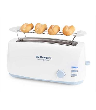 Orbegozo TO 4500 Tostadora Doble Ranura Larga - Desconexion Automatica - Potencia 1400W - 6 Niveles de Tostado - Funcion Descong
