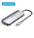 Vention Docking Station 6 en 1 USB-C a HDMI 4K/3xUSB3.0/RJ45/PD100W - 0.15m - Color Gris