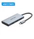 Vention Docking Station 6 en 1 USB-C a HDMI 4K/3xUSB 3.0/Lector SD/MicroSD - 0.15m - Color Gris