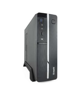Tooq Caja Micro ATX, Mini ITX Slim - Fuente de Alimentacion 500W - 1x HDD3,5 + 1x SDD2,5 + 1x HDD5.25 - USB-2.0, USB 3.0, Mic ..