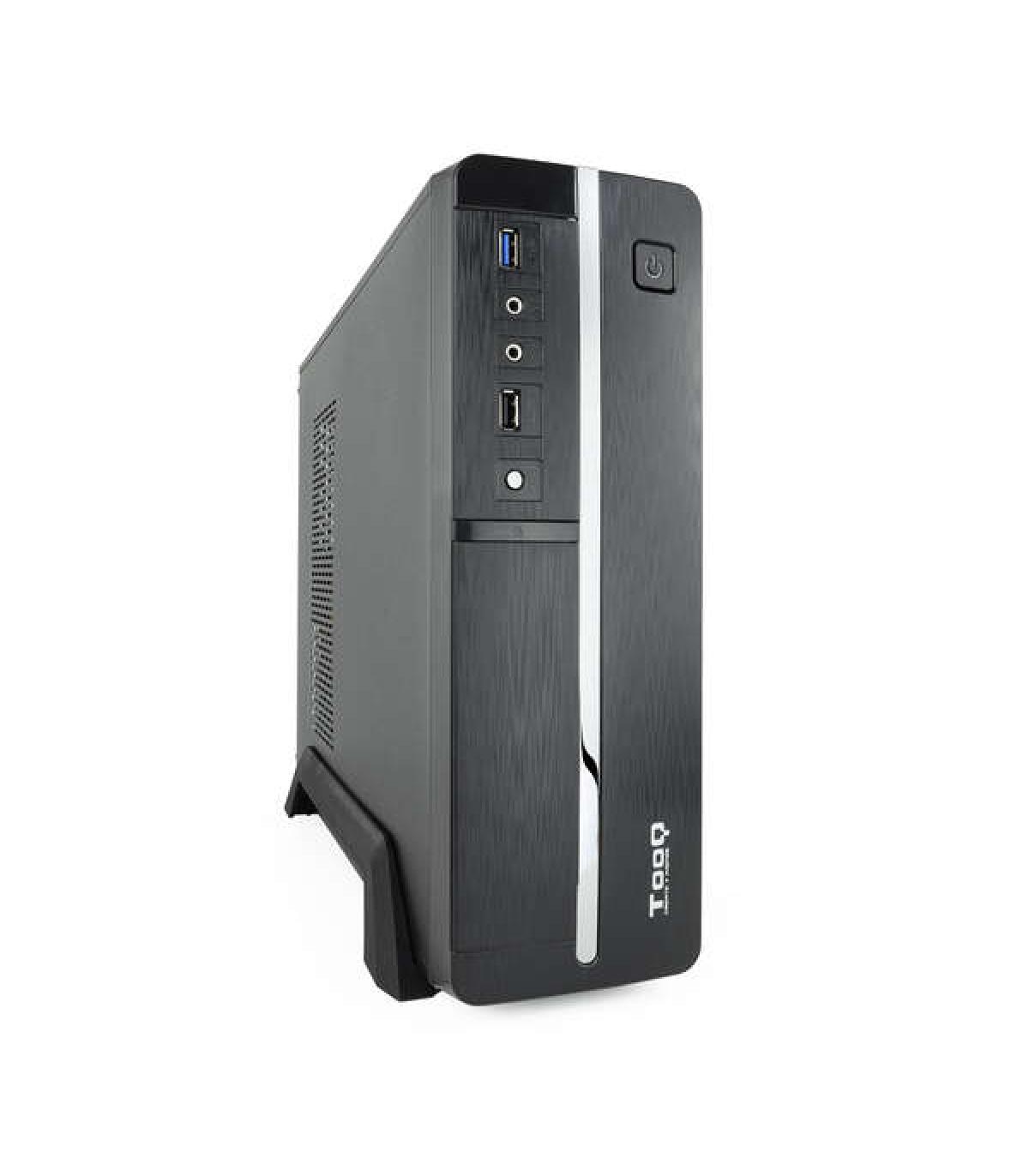 Tooq Caja Micro ATX, Mini ITX Slim - Fuente de Alimentacion 500W - 1x HDD3,5 + 1x SDD2,5 + 1x HDD5.25 - USB-2.0, USB 3.0, Mic ..