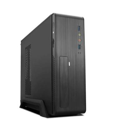 Tooq Caja Micro ATX, Mini ITX Slim - Fuente de Alimentacion 500W - 1x HDD3,5 + 1x SDD2,5 + 1x HDD5.25 - 2x USB 3.0, SD y Micro..