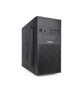 Tooq Caja Minitorre Micro-ATX/Mini-ITX - Tamaño Disco Soportado 3.5", 2.5" - USB3.0, 2.0, Audio HD, Lector de Tarjetas - Ventila