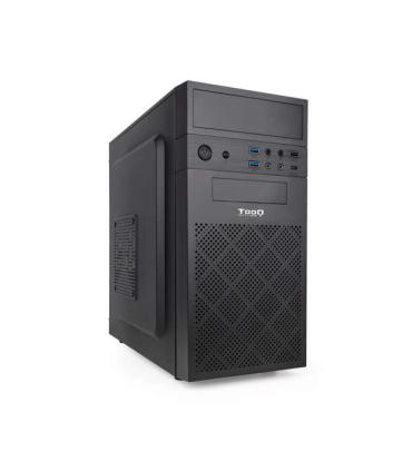 Tooq Caja Minitorre Micro-ATX/Mini-ITX - Tamaño Disco Soportado 3.5", 2.5" - USB3.0, 2.0, Audio HD, Lector de Tarjetas - Ventila