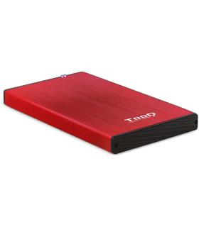 Tooq Carcasa Externa HDD/SDD 2.5" hasta 9,5mm SATA USB 3.0 - Color Rojo