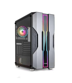 Tooq Nightcity Caja Semitorre Gaming EATX/ATX/Micro-ATX/Mini-ITX - Panel Lateral Cristal Templado - Tamaño Disco Soportado 3.5".
