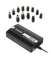 Tooq Cargador Universal para Portatil 100W - USB - 12 Adaptadores - Voltaje 12-24V - Indicador LED