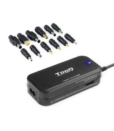 Tooq Cargador Universal para Portatil 90W - USB - 12 Adaptadores - Voltaje 15-24V
